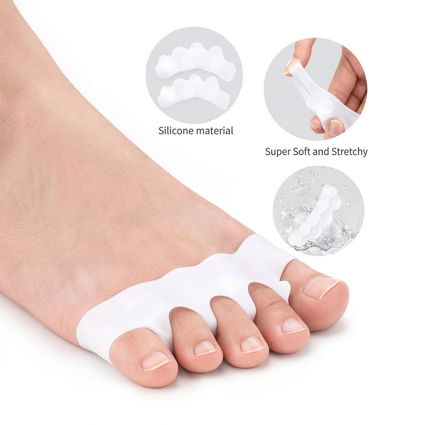 Buddy Hackr Toe Separators — Silicone toe spacers to restore natural foot alignment - Image 3